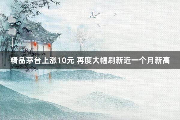 精品茅台上涨10元 再度大幅刷新近一个月新高