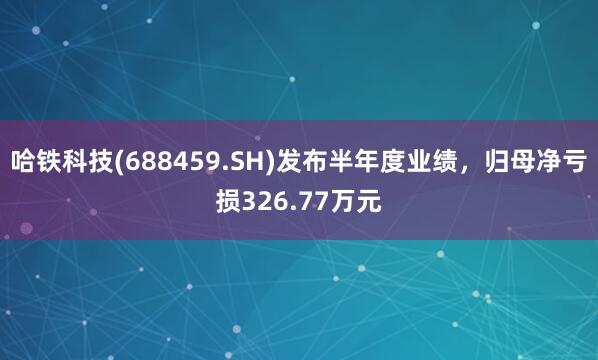 哈铁科技(688459.SH)发布半年度业绩，归母净亏损326.77万元