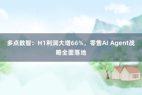 多点数智：H1利润大增66%，零售AI Agent战略全面落地