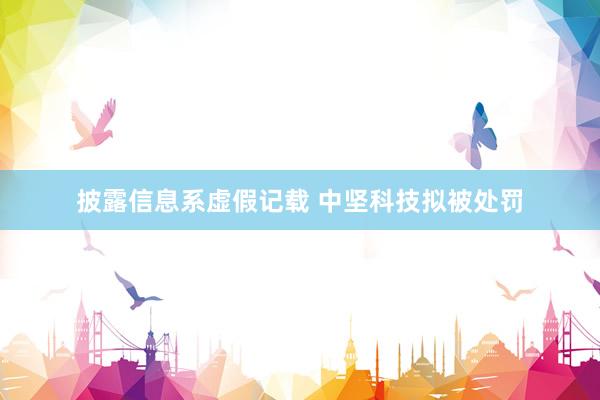 披露信息系虚假记载 中坚科技拟被处罚