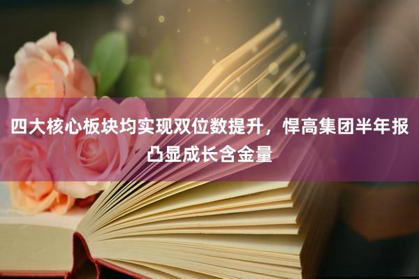 四大核心板块均实现双位数提升，悍高集团半年报凸显成长含金量