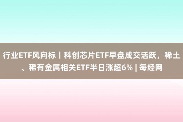 行业ETF风向标丨科创芯片ETF早盘成交活跃，稀土、稀有金属相关ETF半日涨超6% | 每经网
