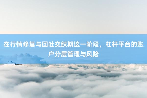 在行情修复与回吐交织期这一阶段，杠杆平台的账户分层管理与风险