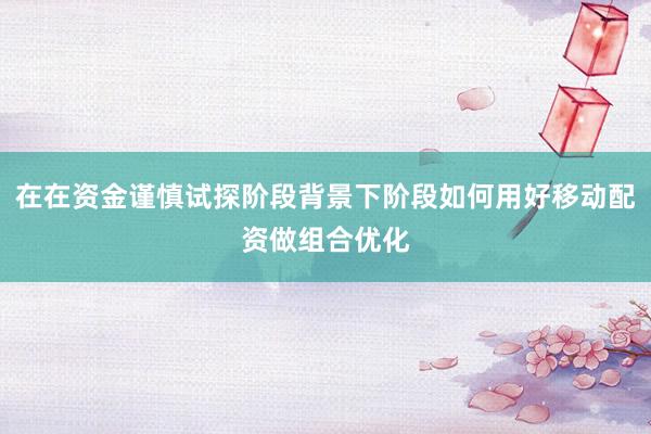 在在资金谨慎试探阶段背景下阶段如何用好移动配资做组合优化