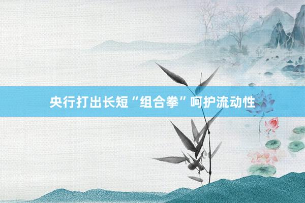 央行打出长短“组合拳”呵护流动性
