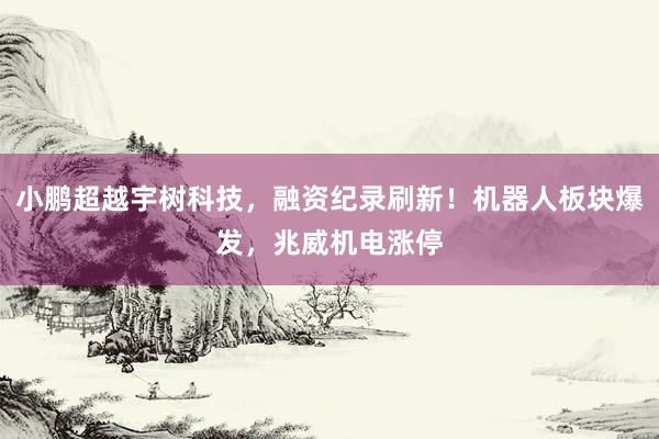 小鹏超越宇树科技，融资纪录刷新！机器人板块爆发，兆威机电涨停
