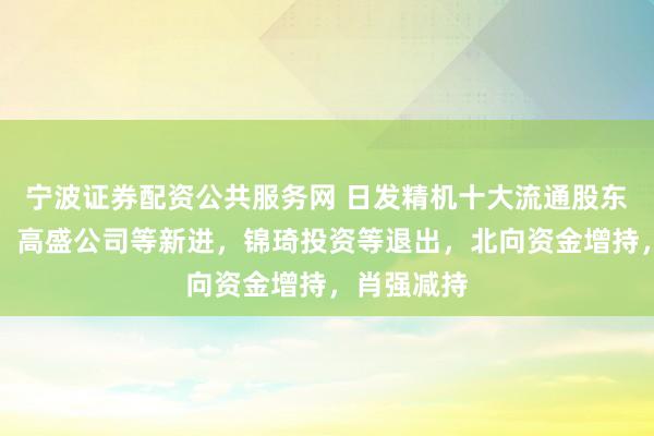 宁波证券配资公共服务网 日发精机十大流通股东格局生变：高盛公司等新进，锦琦投资等退出，北向资金增持，肖强减持