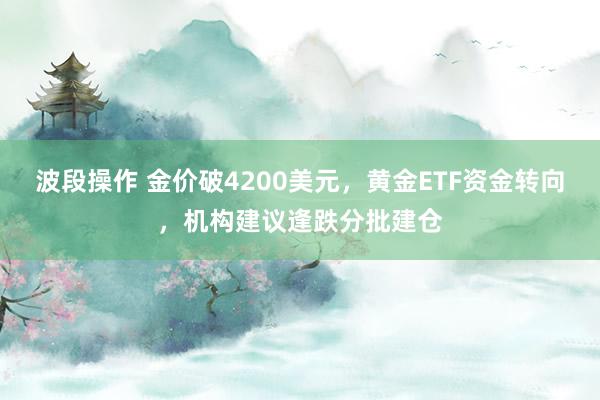 波段操作 金价破4200美元，黄金ETF资金转向，机构建议逢跌分批建仓