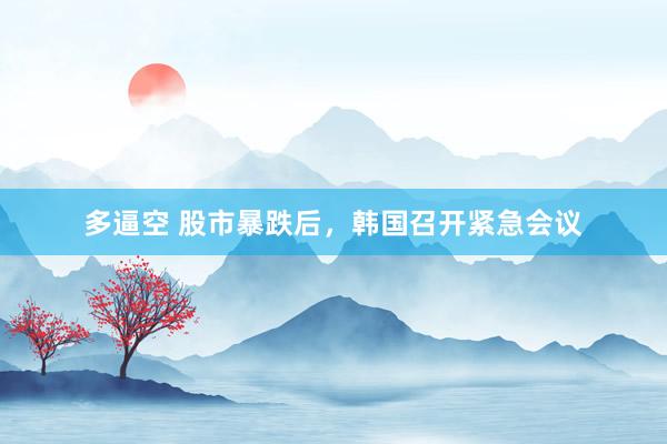 多逼空 股市暴跌后，韩国召开紧急会议
